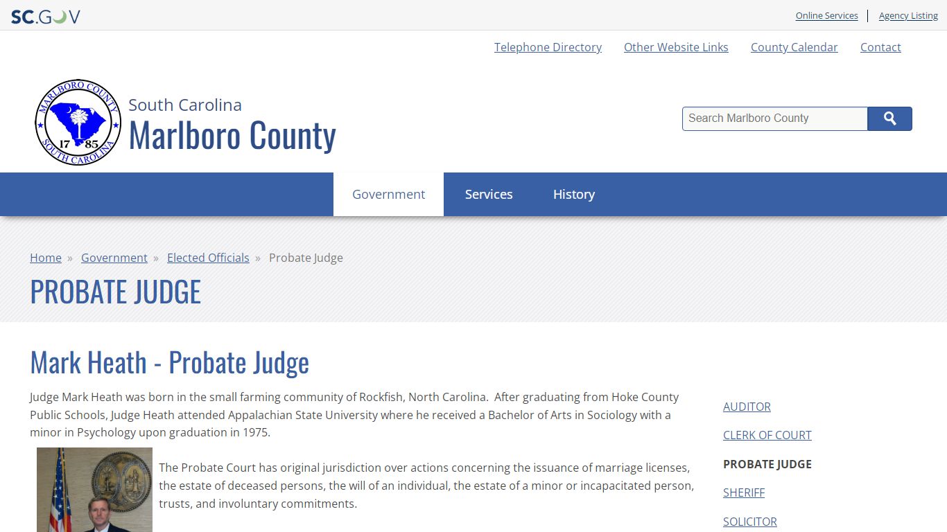 Probate Judge | Marlboro County